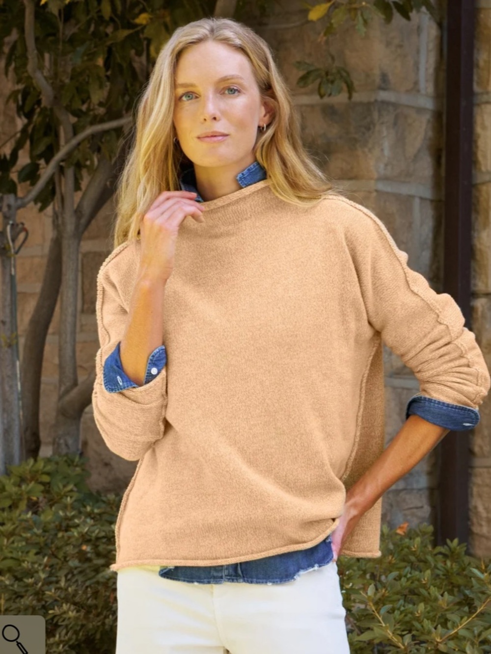 Frank & Eileen Monterey Rolled Funnel Neck Sweater